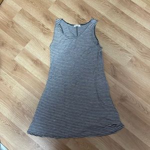 Gray/Black Striped Dress